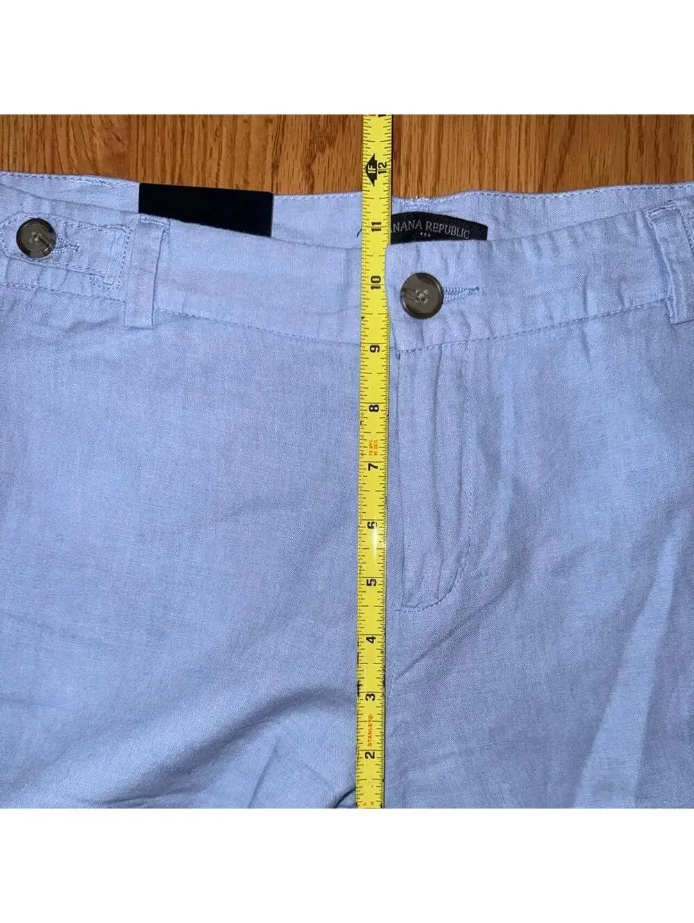 Banana Republic Women's Blue linen dress pant sz 12 preppy cottage office